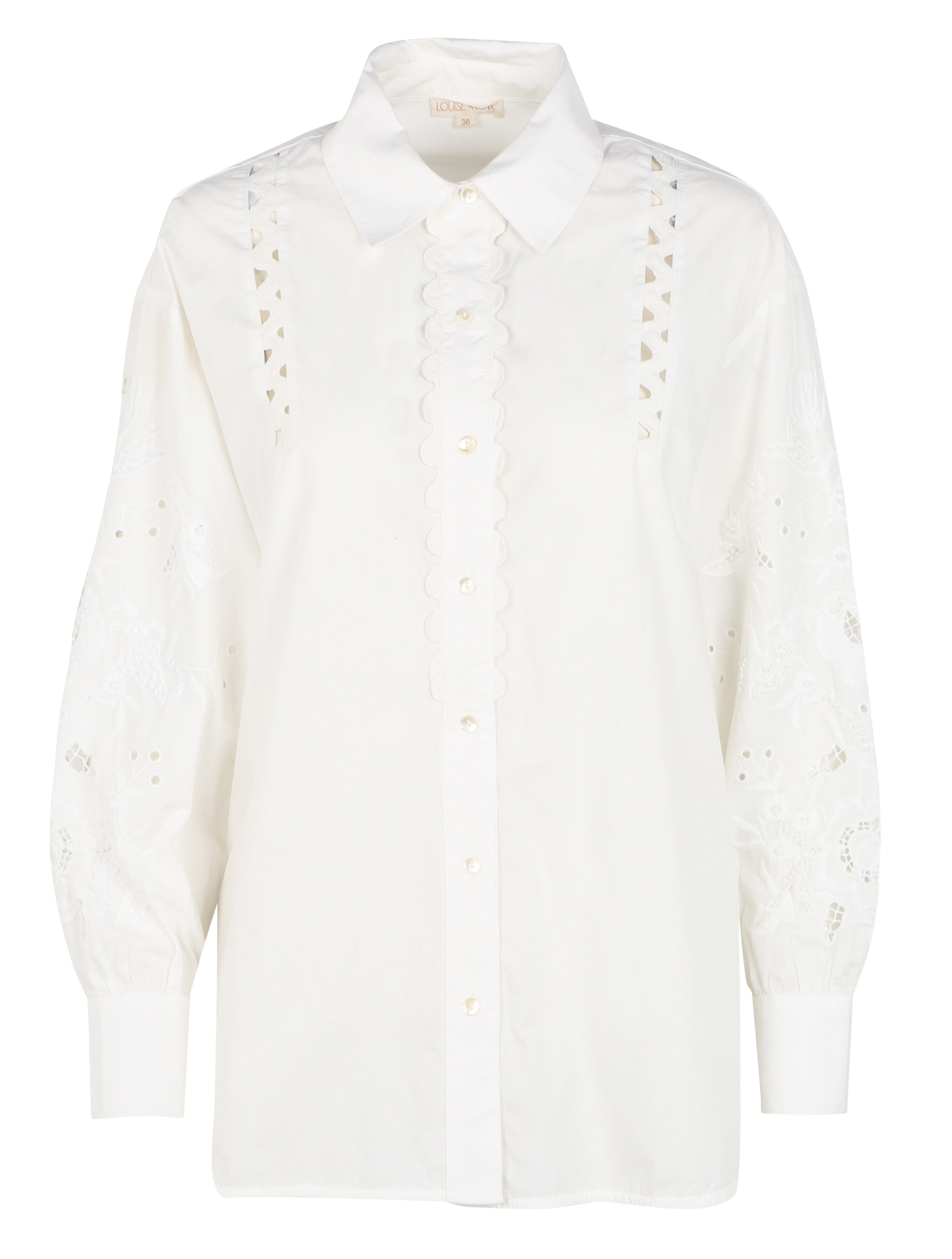 RUPI - Chemise brodée en coton bio | Blanc