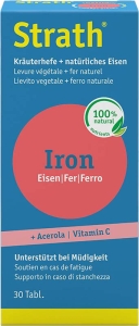 Strath Iron natürliches Eisen + Kräuterhefe Tabletten, 30 Stück
