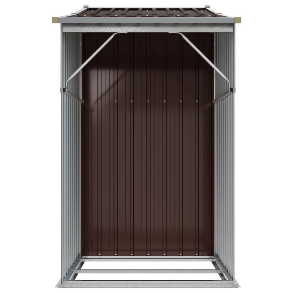 Abri de jardin marron 277x93x179 cm acier galvanisé