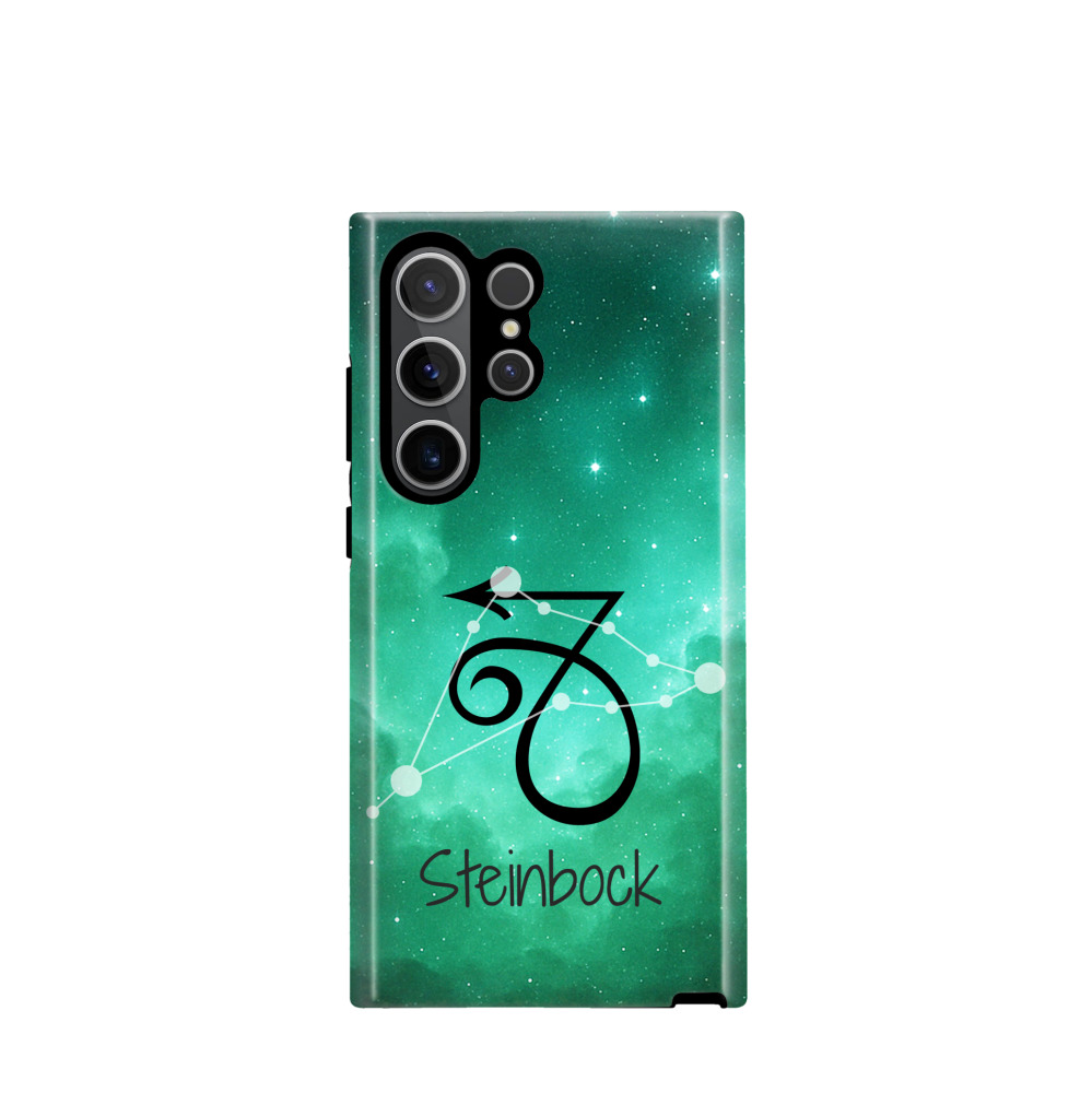 Samsung Galaxy S23 Ultra 5G Hybrid (Kunststoff / Gummi) Hülle Steinbock 2 - Grün