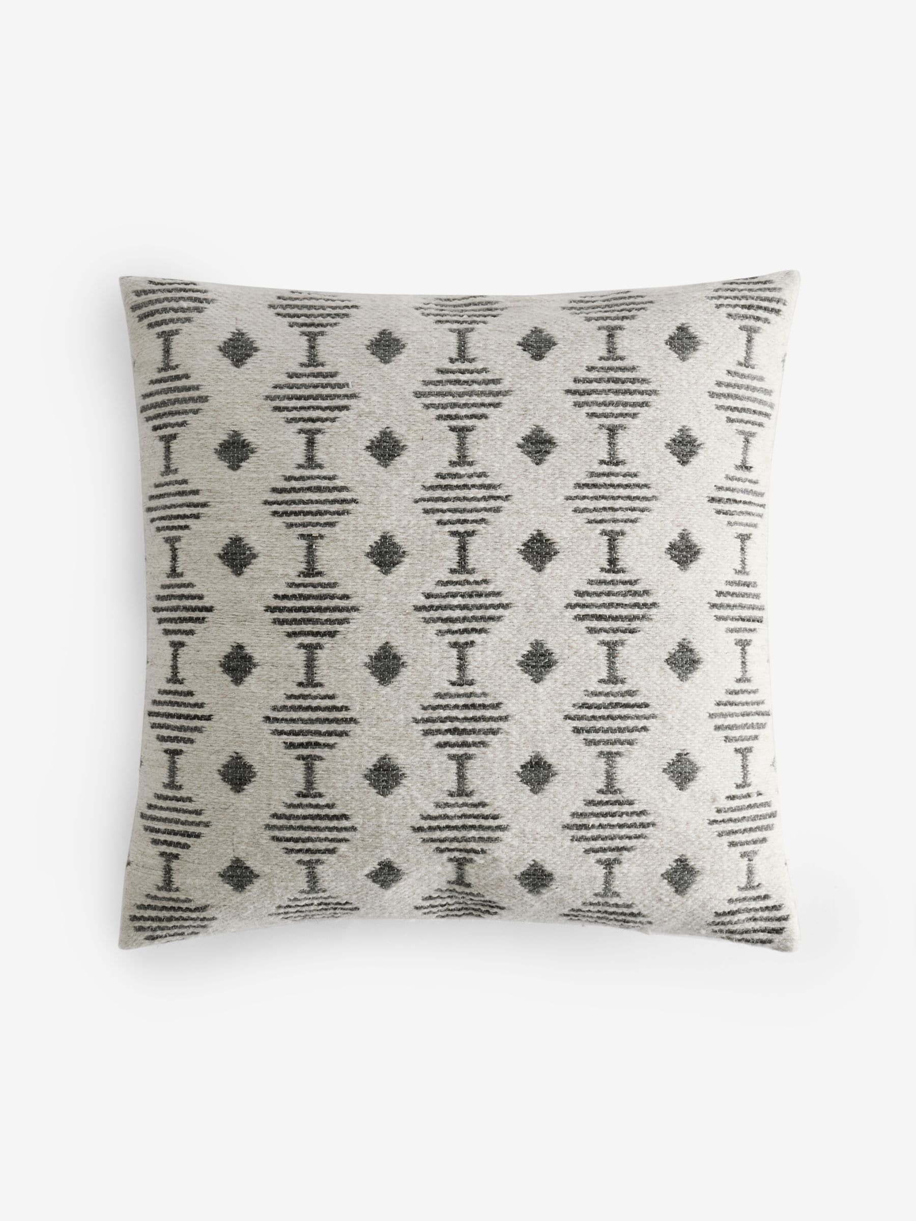 Geweven kussen met geometrische print