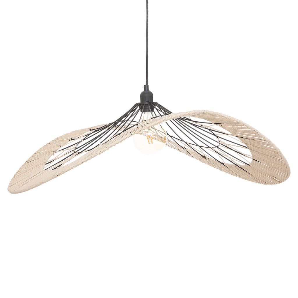 Suspension en métal et corde naturelle D 75cm
