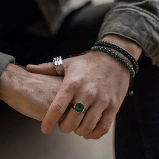 Son of Noa Flettet Læder Armbånd, Sort, 23 cm