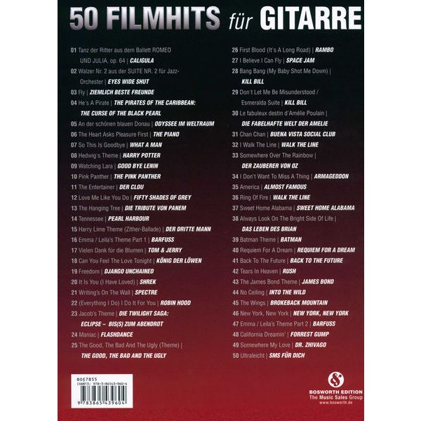 Bosworth 50 Filmhits für Gitarre