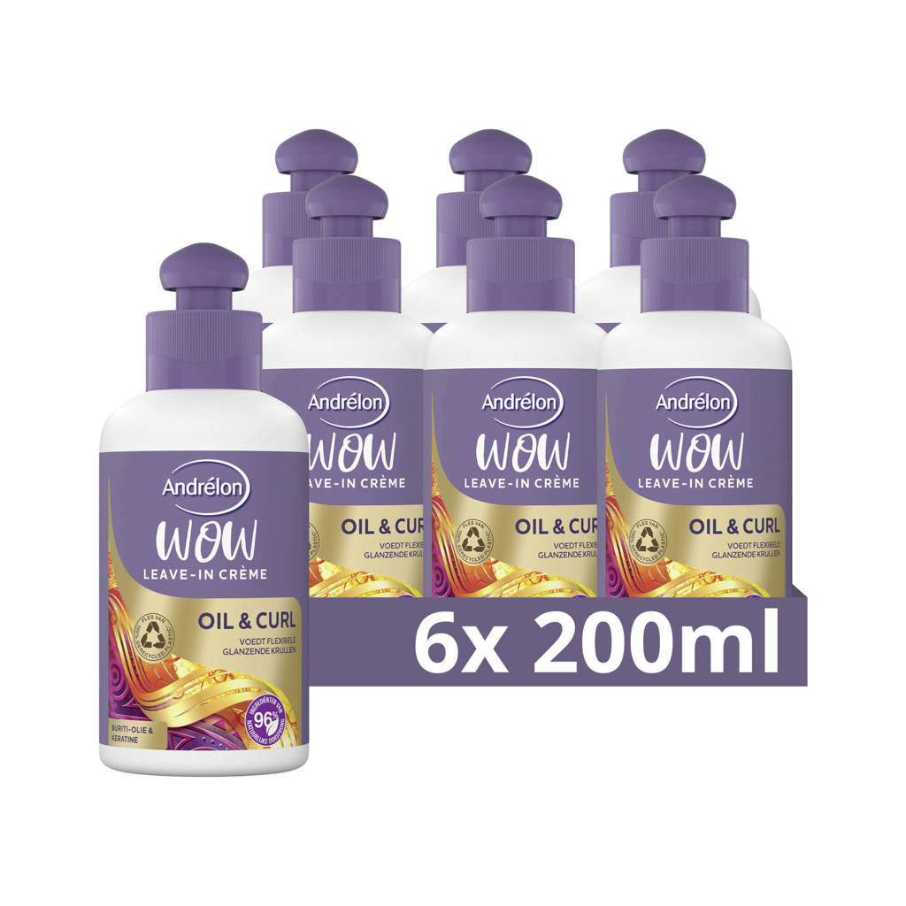 Oil & Curl WOW leave-in crème - 6 x 200 ml