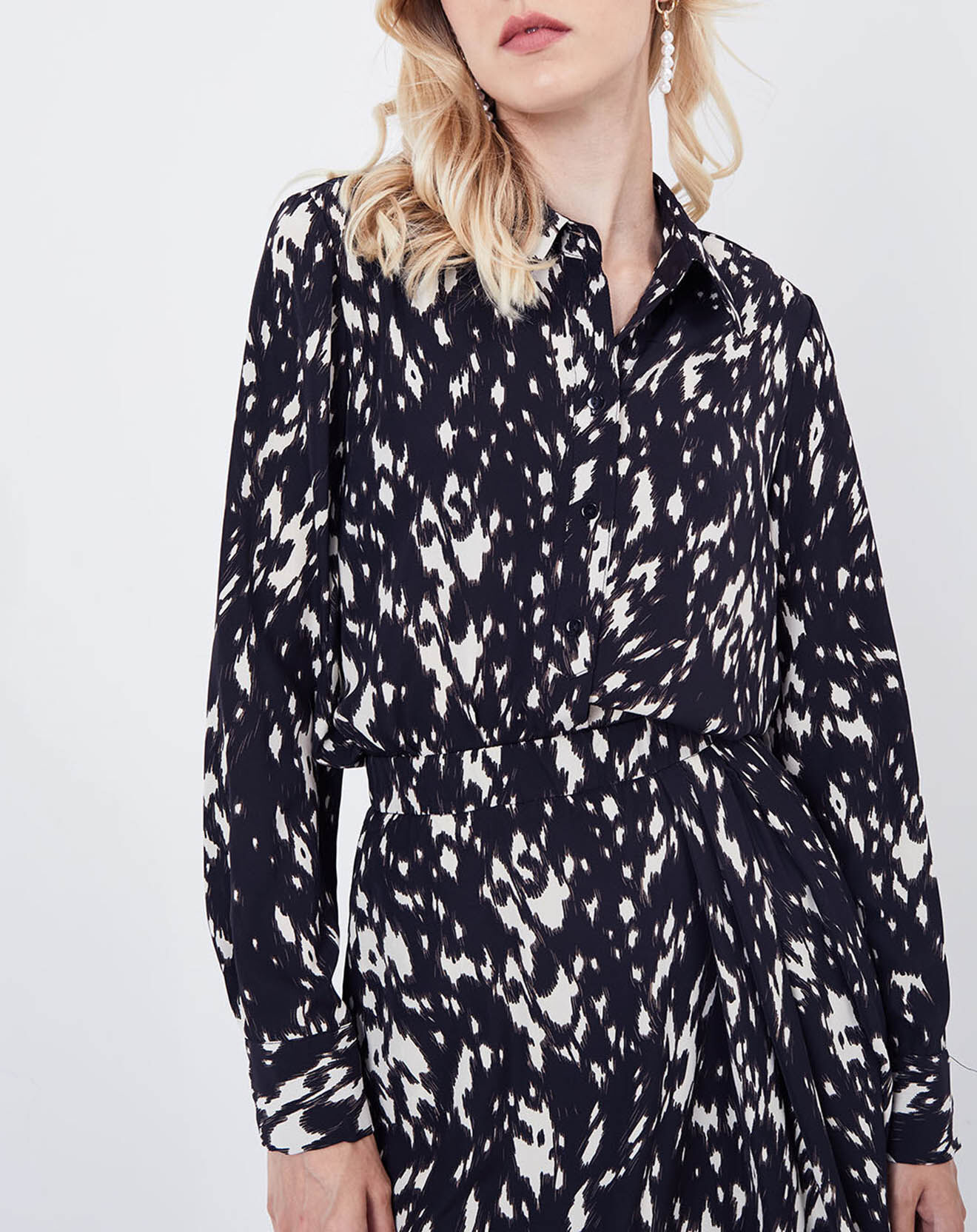 See u Soon Chemise Acacia tachetée noire