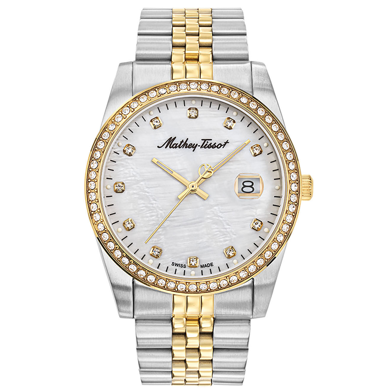 Mathey-Tissot Montre Femme Quartz en Acier Mathy IV argenté/doré