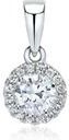 18 karaat witgouden hanger met Diamanten