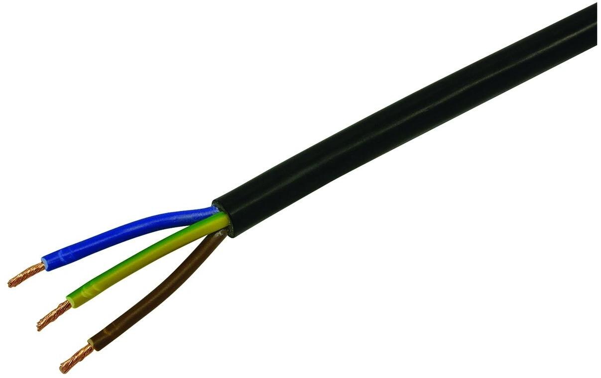 Installationskabel TD 3 x 1.5 mm², 20 m SchwarzInstallationskabel