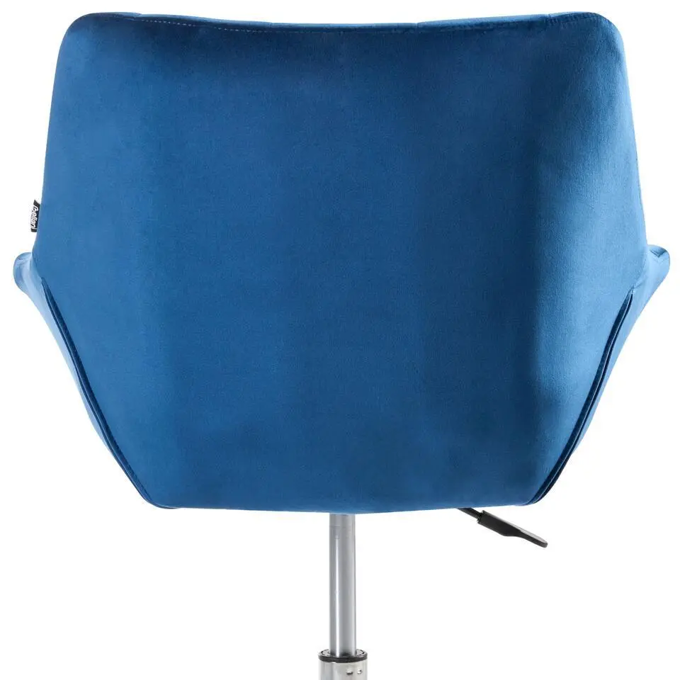 LABELLE - Bureaustoel - Donkerblauw - Fluweel