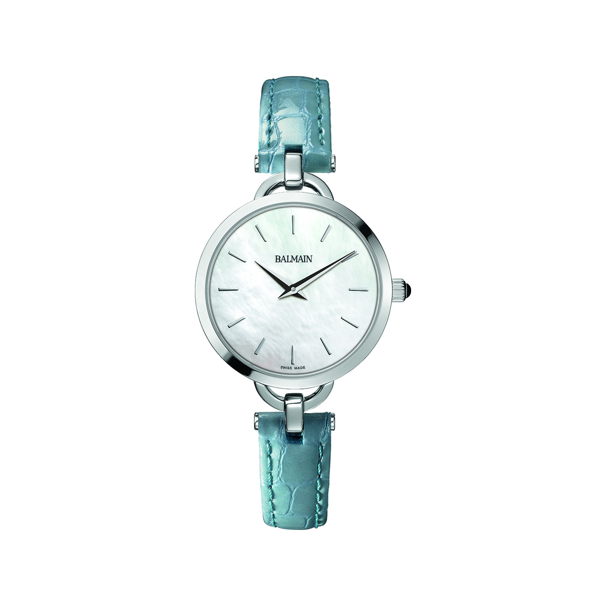 Montre Balmain femme acier cuir bleu