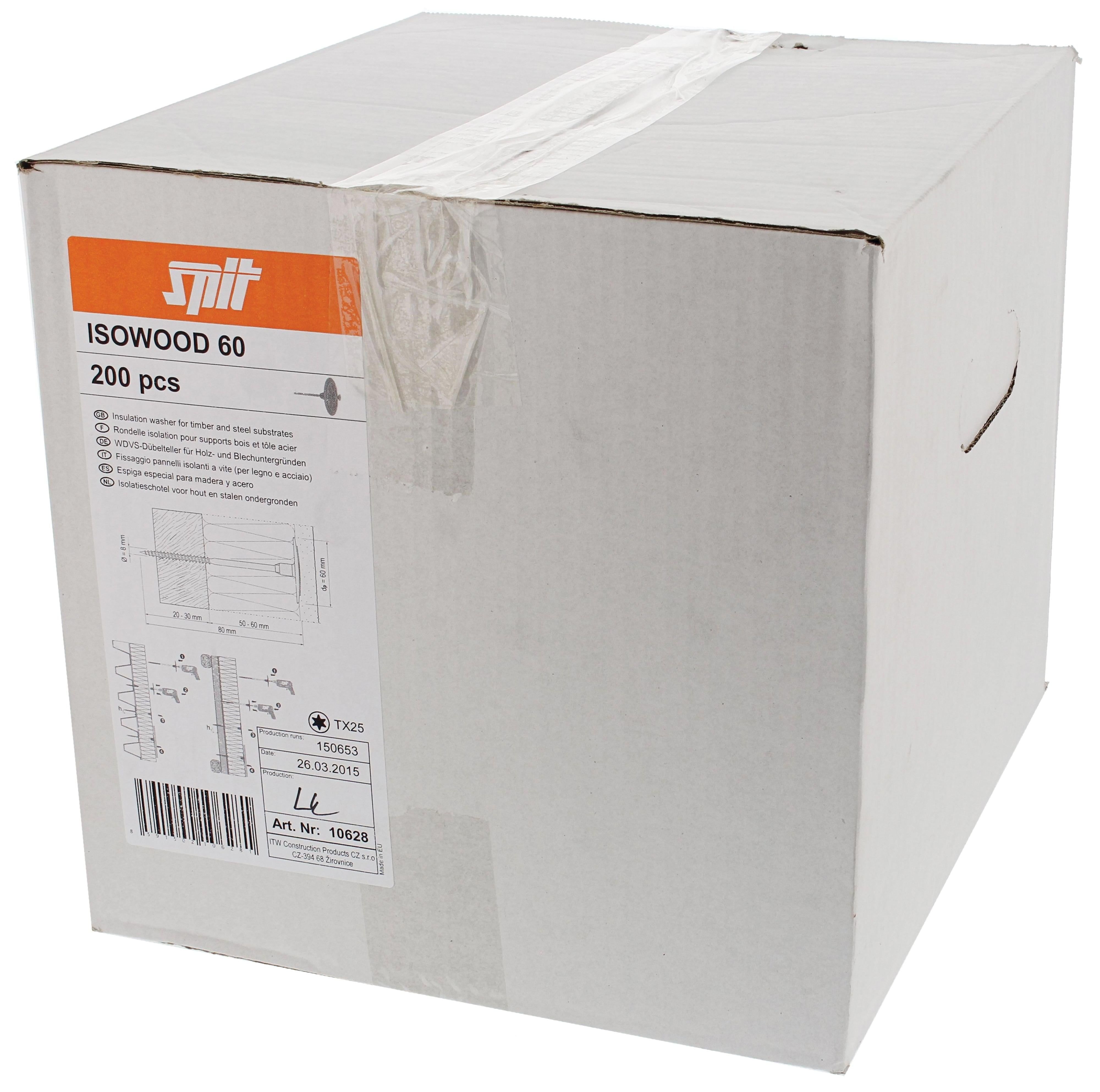 Spit Isowood Isolatieplug voor hout 40 -ø60mm tx25 - 054856