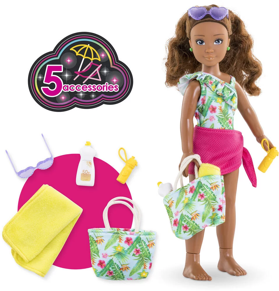 COROLLE GIRLS - POUPEE - COFFRET MELODY A LA PLAGE  - COROLLE VETEMENTS 28 CM