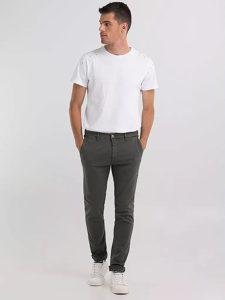 REPLAY Jeans Slim Fit ZEUMAR - Hyperflex dunkelgrün