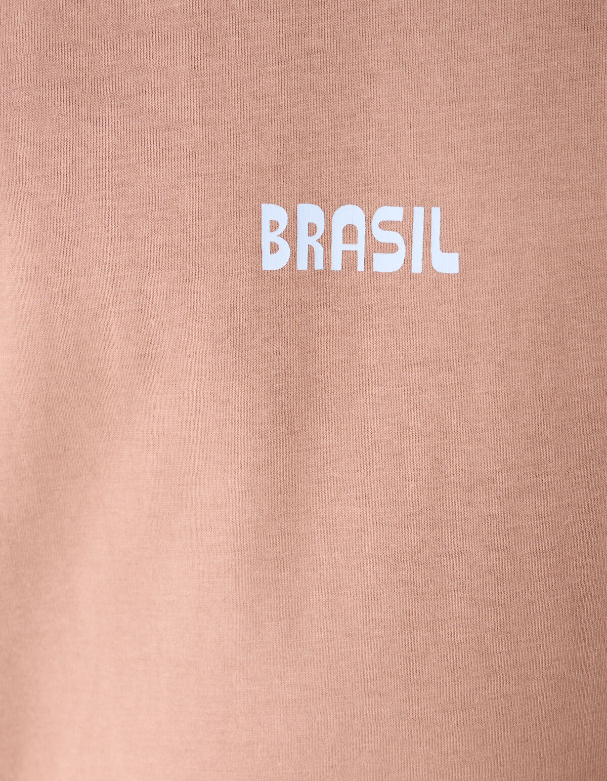 Brasil Artwork T-shirt Lichtbruin