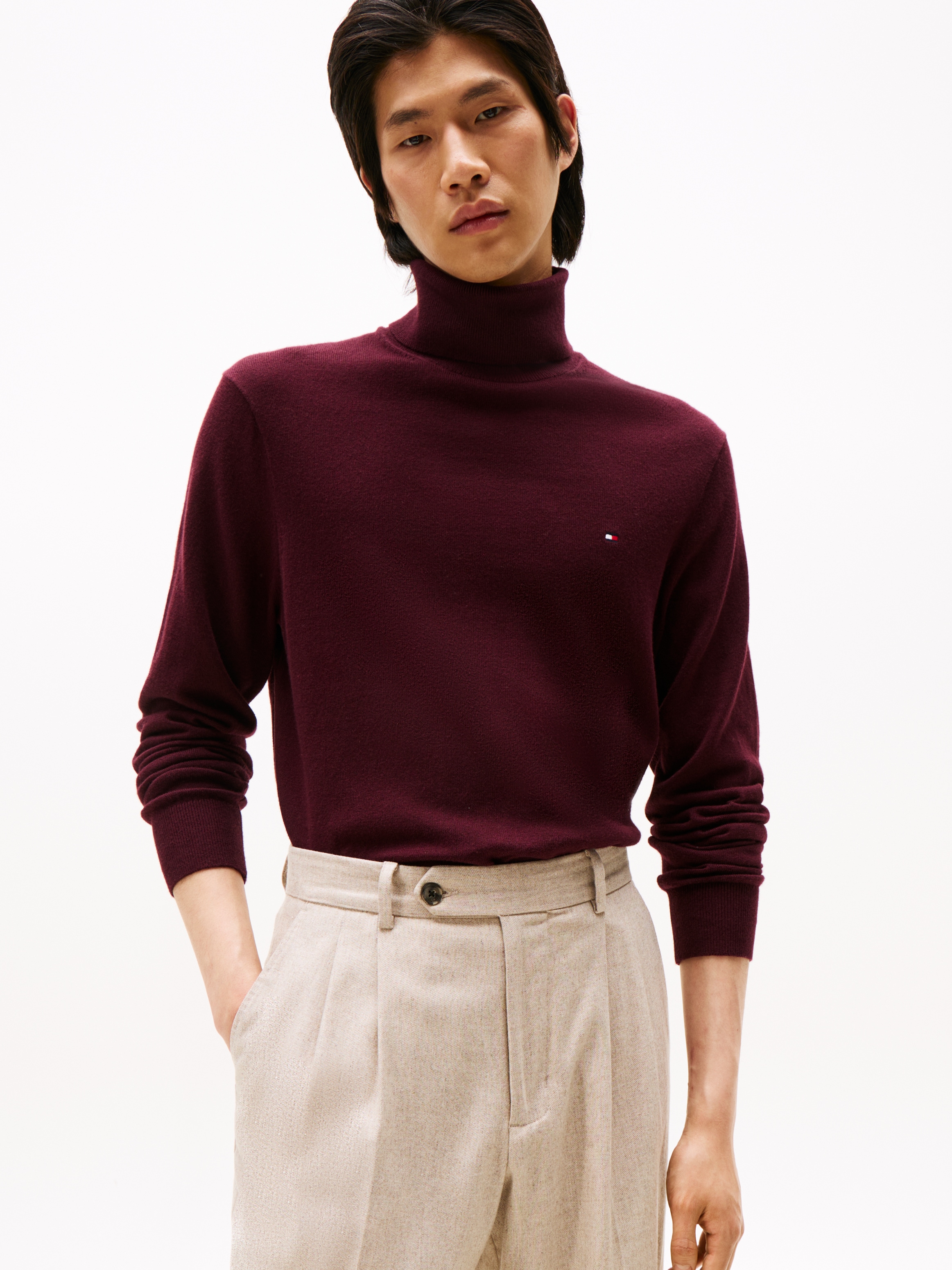 Tommy Hilfiger Rollkragenpullover »PIMA ORG CTN CASHMERE ROLL NECK«