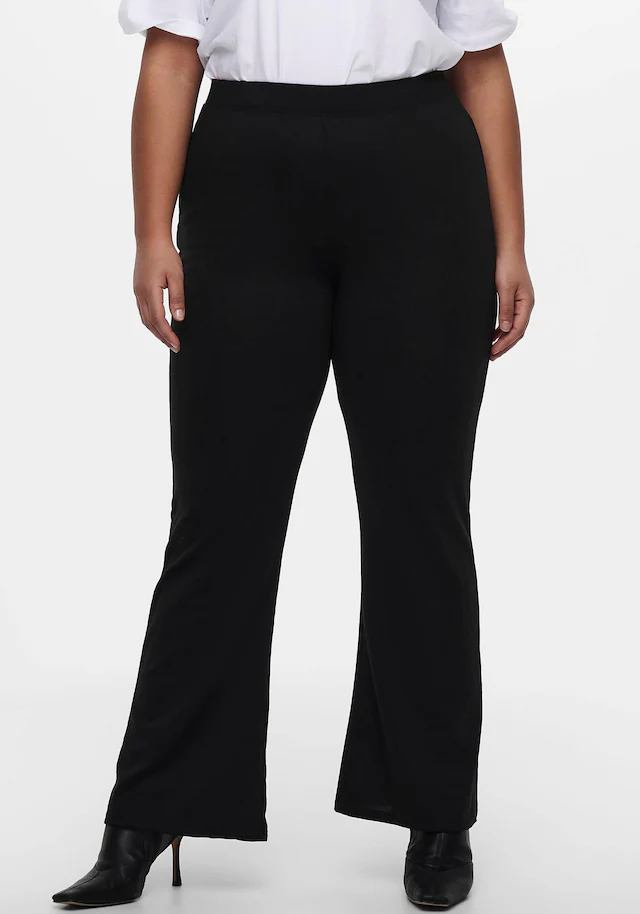 ONLY CARMAKOMA Jerseyhose »CARPEVER FLARED PANTS JRS NP«