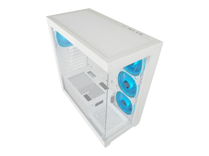 LC-Power PC-Gehäuse LC-715W-ON Weiss Mid-Tower Gehäuse mit ARGB-Beleuchtung