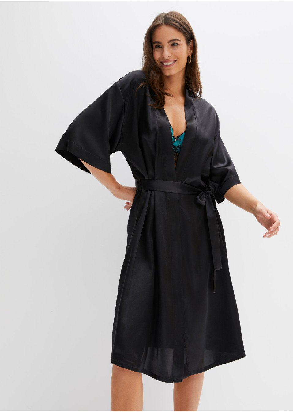 Kimono long en satin