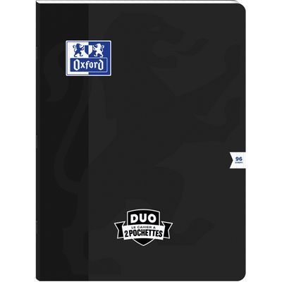 Oxford Duo - Cahier polypro 24 x 32 cm - 96 pages - grands carreaux (Seyes) - disponible dans différentes couleurs