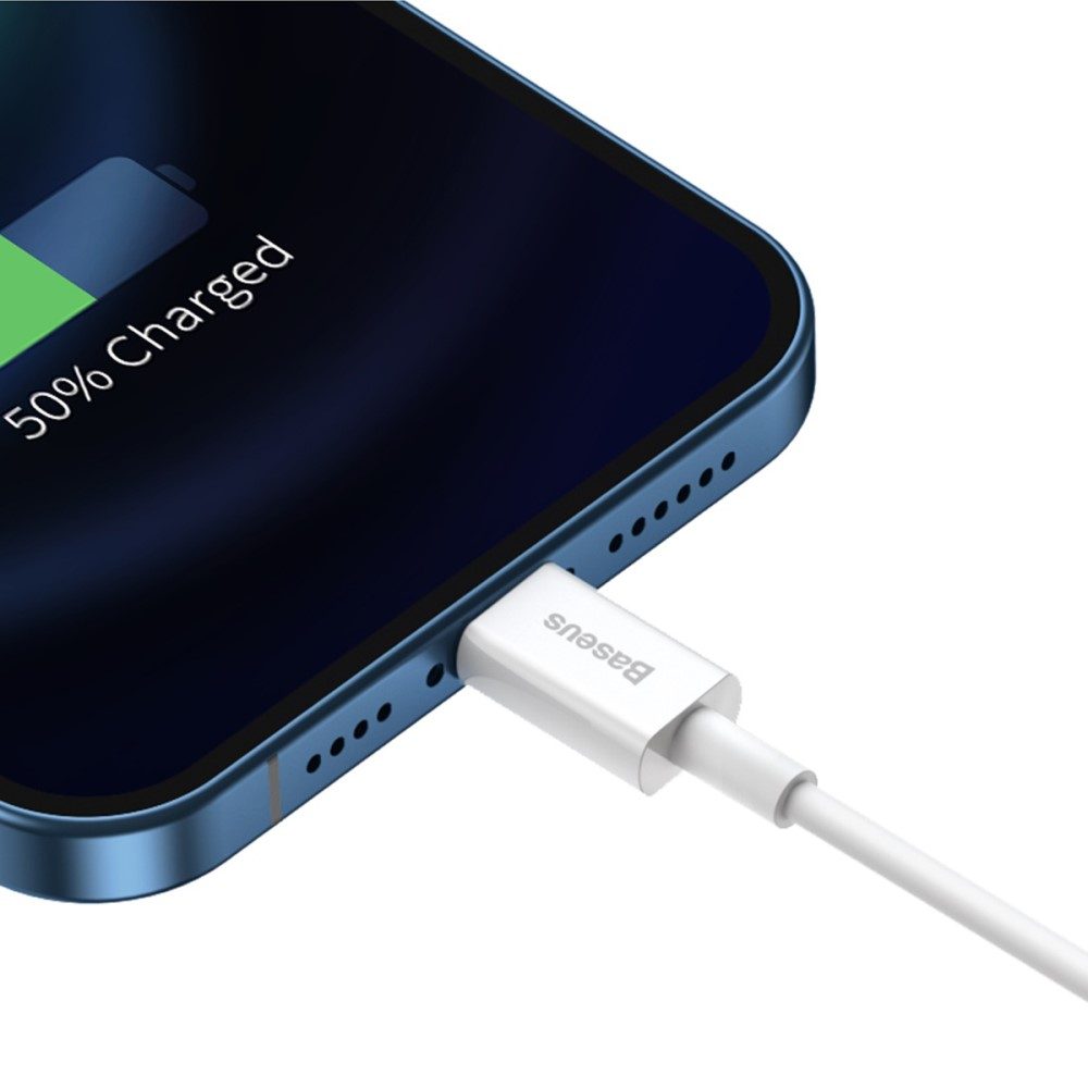 (1.5m) 2.4A USB A auf Lightning Ladekabel Datenkabel - Weiss