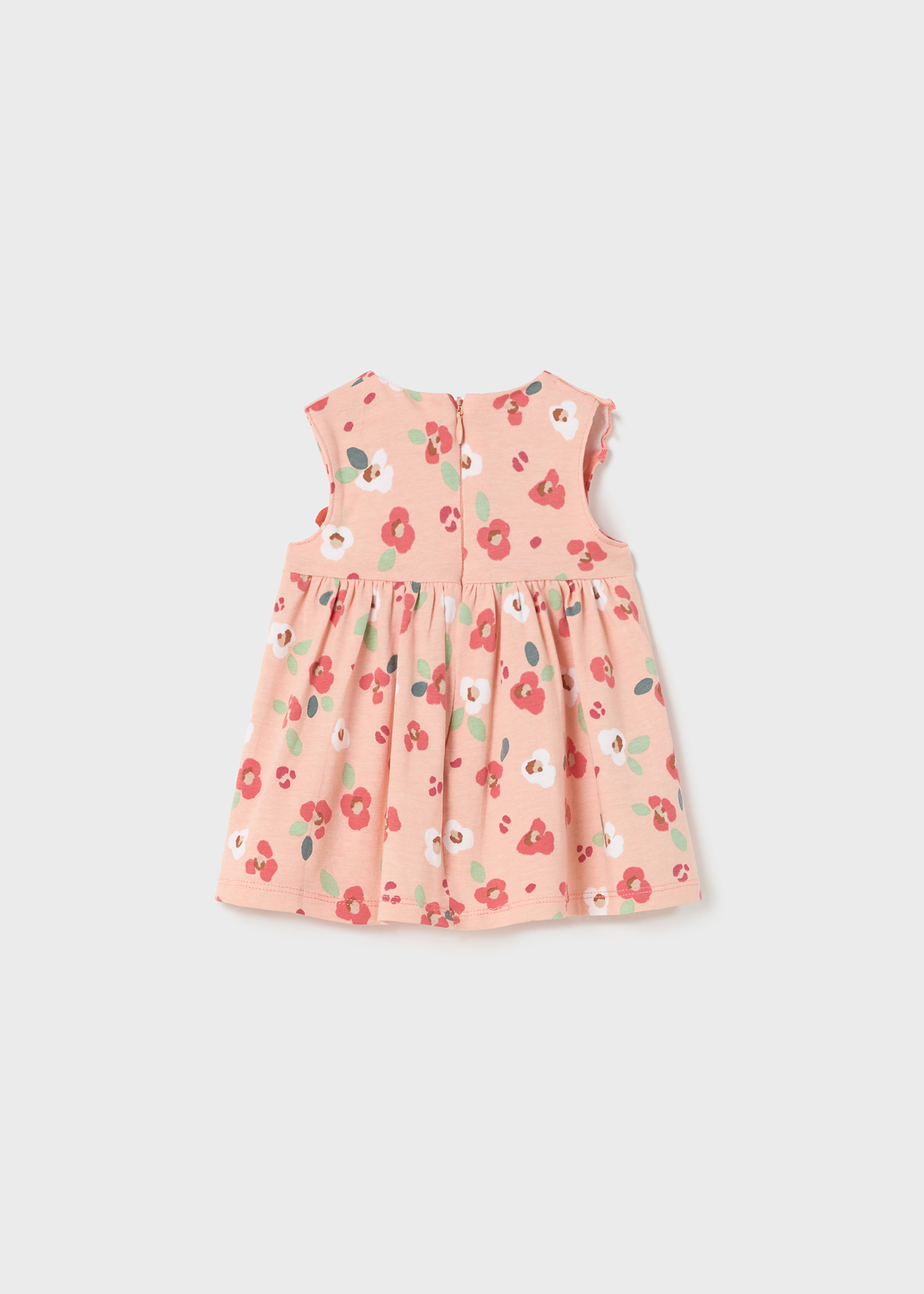 Vestido estampado em algodão sustentável para recém-nascido
