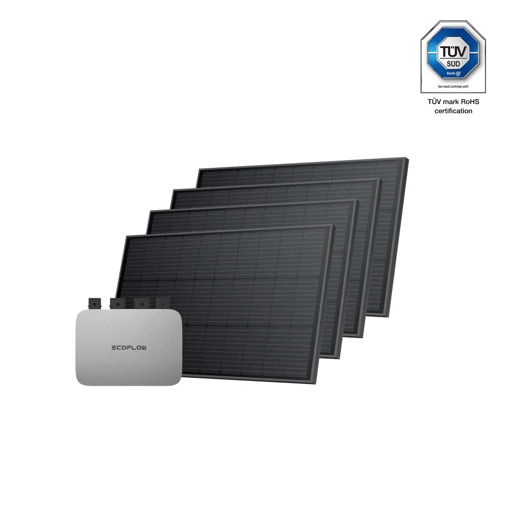 EcoFlow PowerStream Balkonkraftwerk 800W - 100W Starres Solarpanel