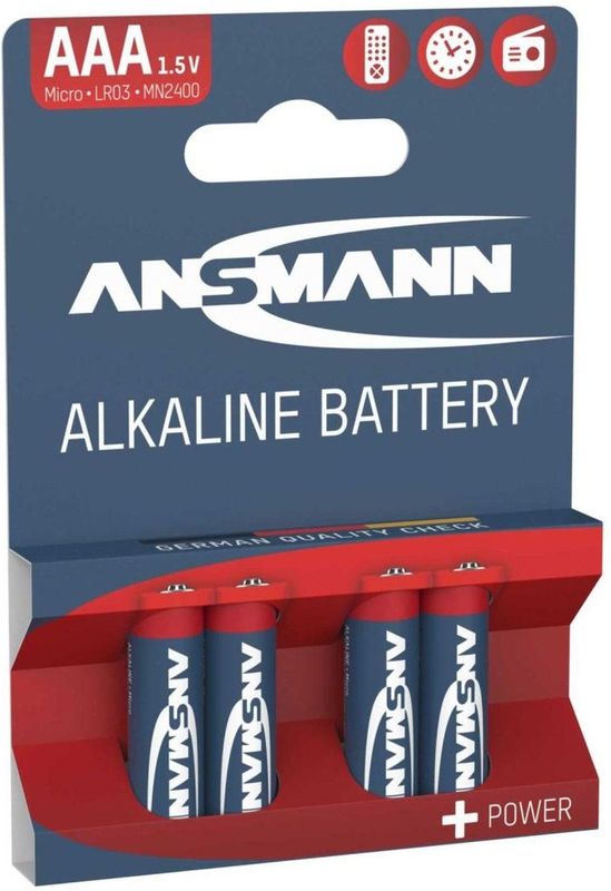 Ansmann - Alkaline-batterijen - Micro AAA - 4 Stuks