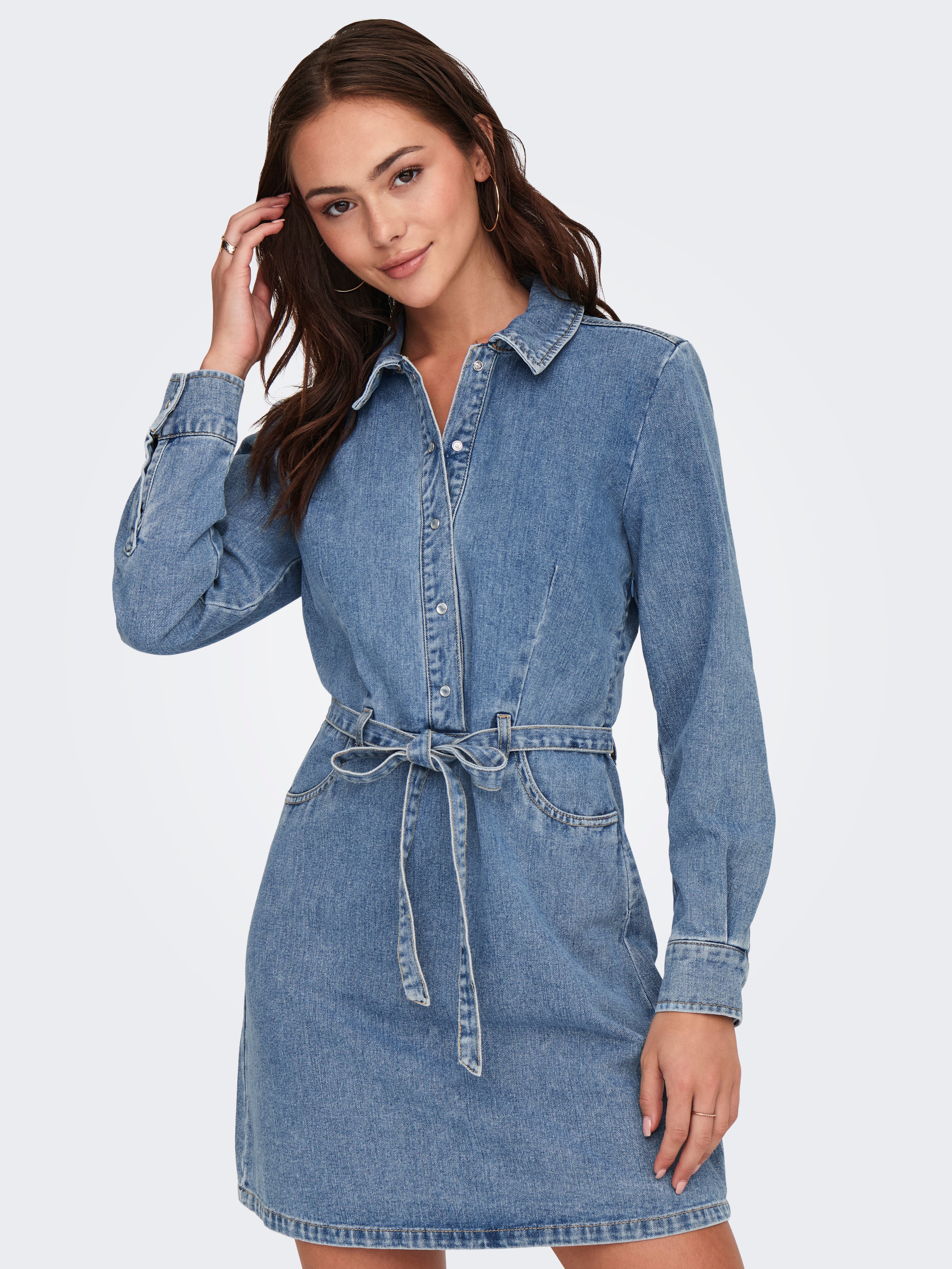 JDYDIANA Kurzes Kleid Light Blue Denim