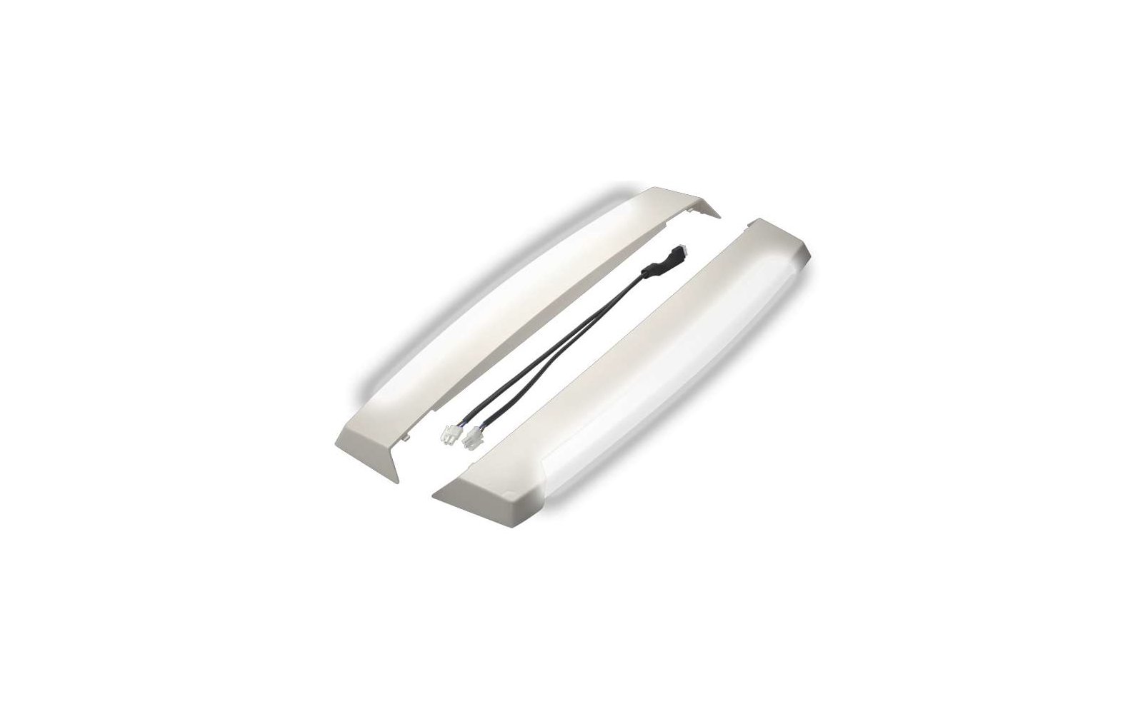 MPK Seitenblenden LED für Plisseerahmen SW mit Kabel und Polyswitch