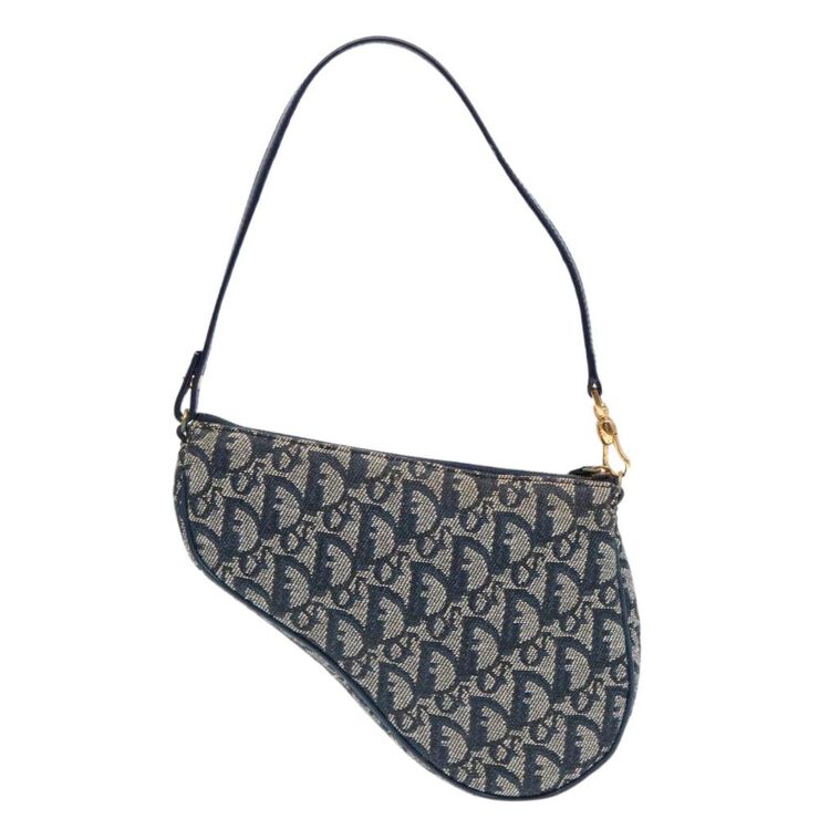 Dior Vintage Dior Saddle Bag Navy