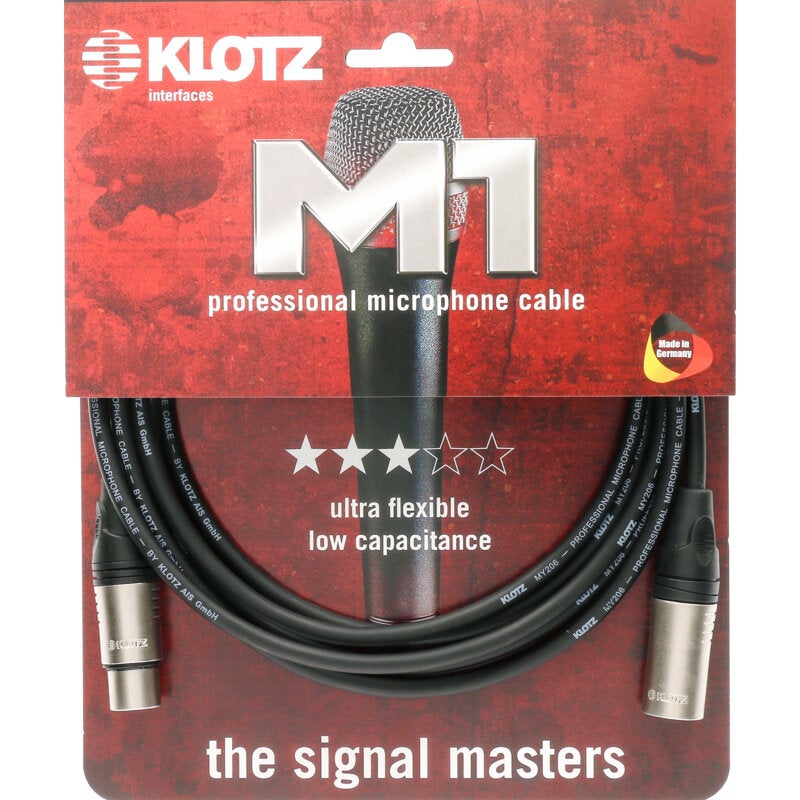 Klotz M1K1FM0300 microfoonkabel XLR female - XLR male 3 meter