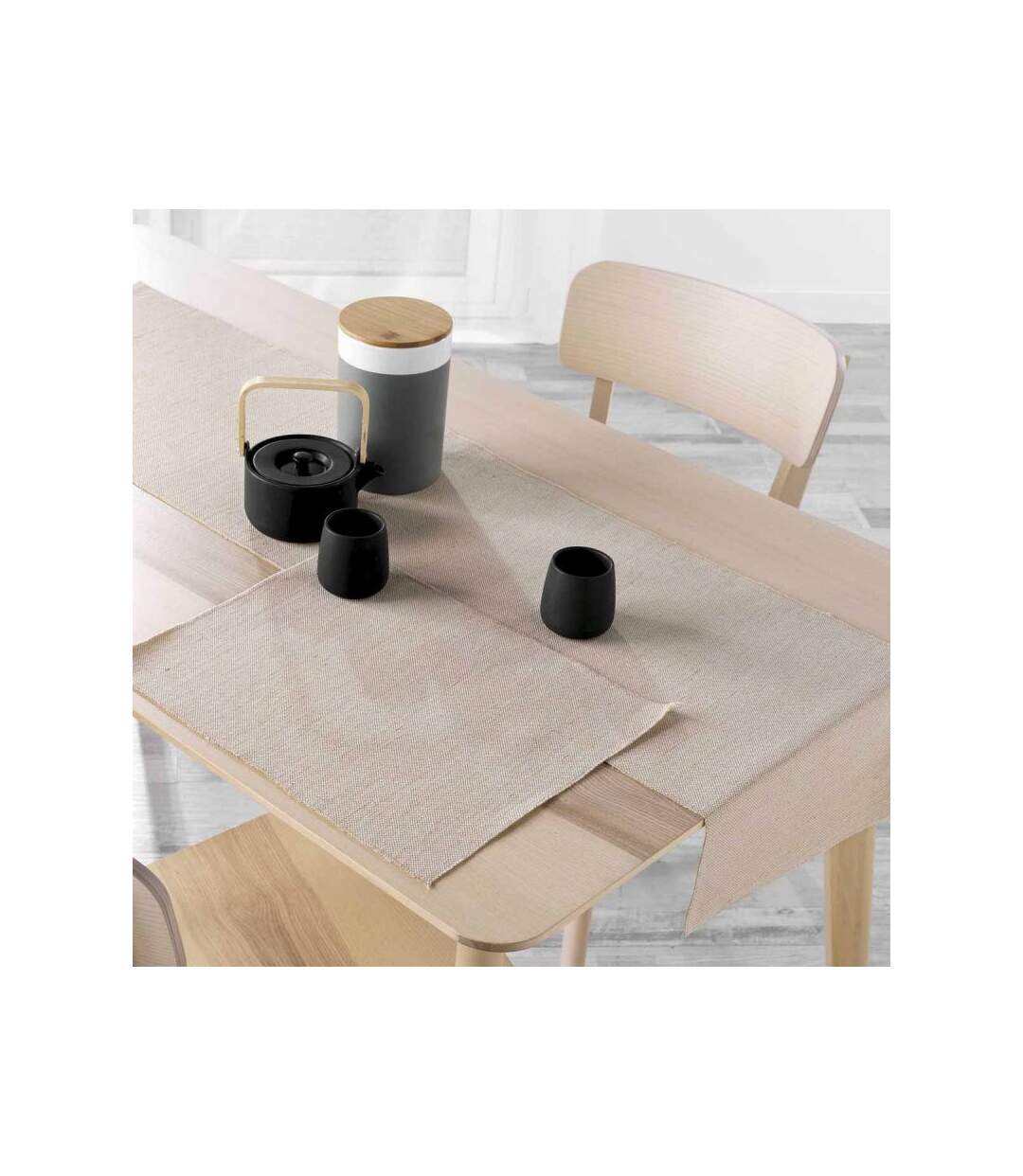 Lot de 2 Sets de Table en Jute Tessi 33x45cm Beige