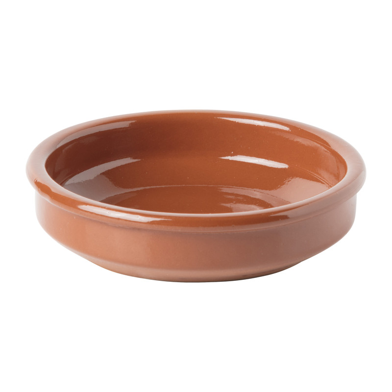 Tapas schaaltje klei - bruin - ⌀12 cm