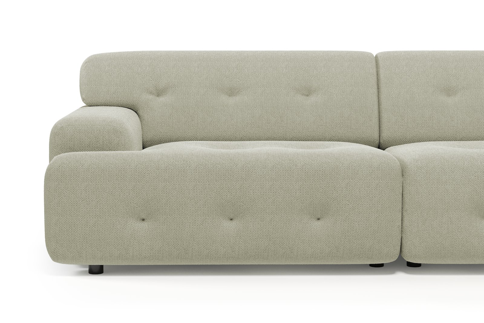 Bob 3-seter Tekstil Mito 60 Tan med sorte ben.