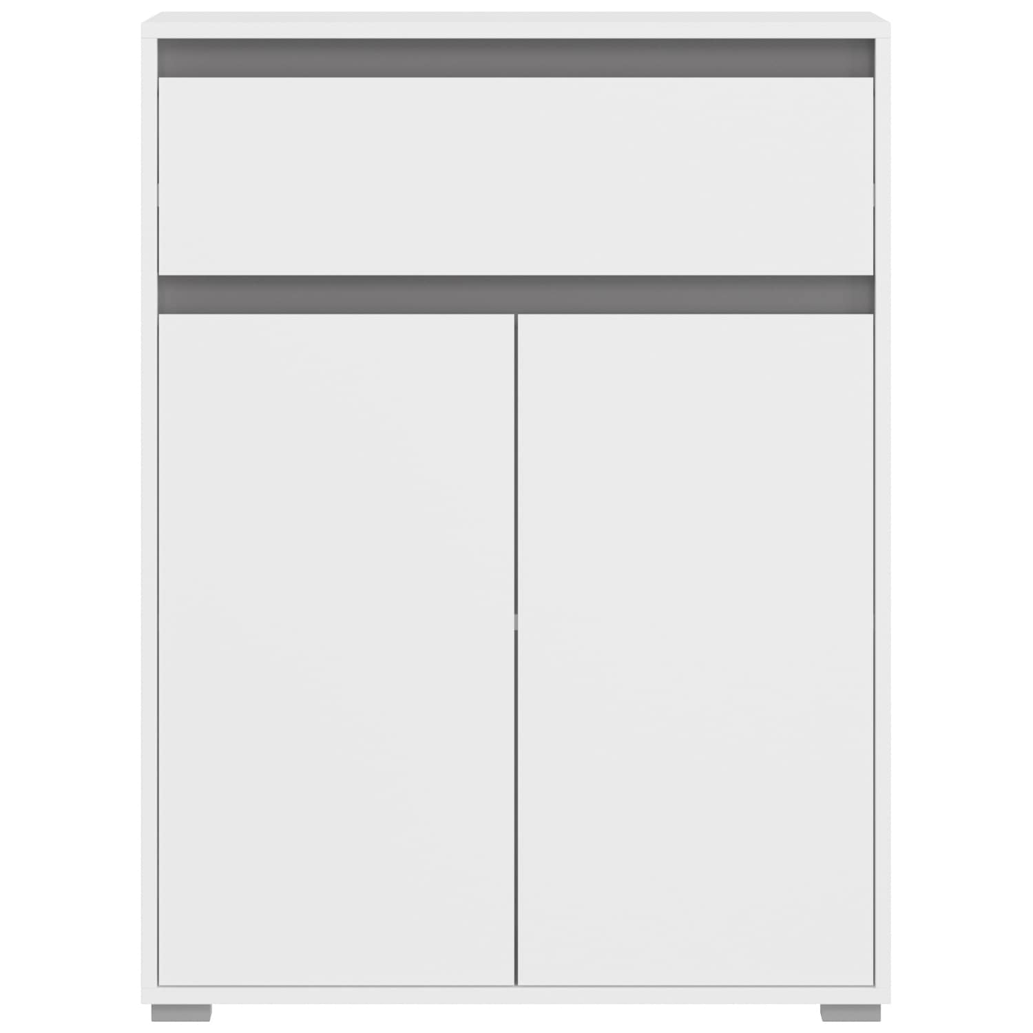 Schuhschrank Torino 76 x 102 cm weiß/grau