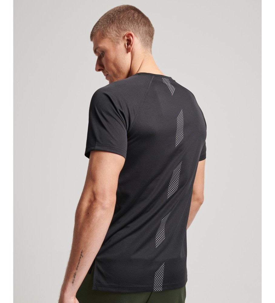 Camiseta Superdry Train Active Graphic de manga curta preta