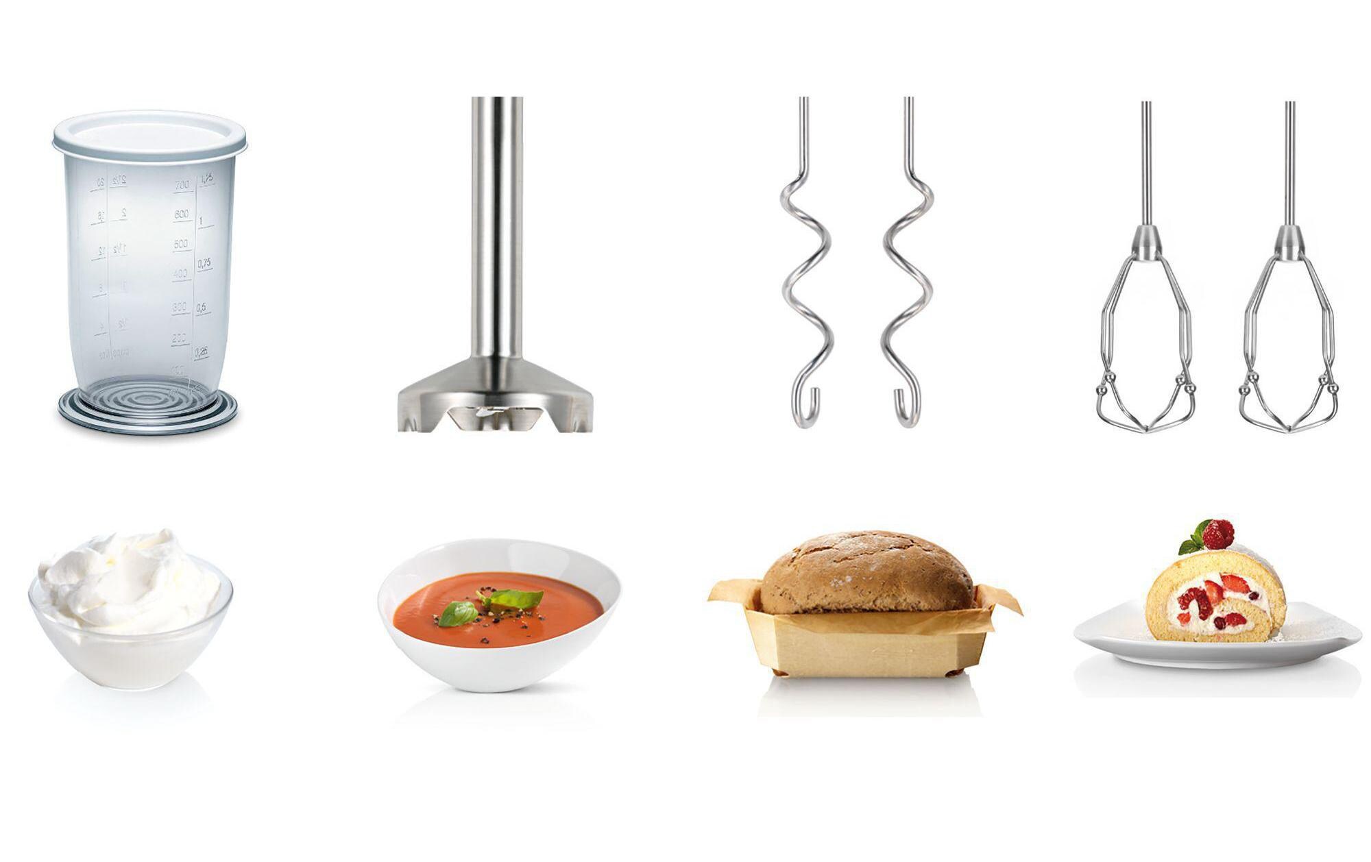 Handmixer MFQ4070 Weiss/SilberHandrührer-Set