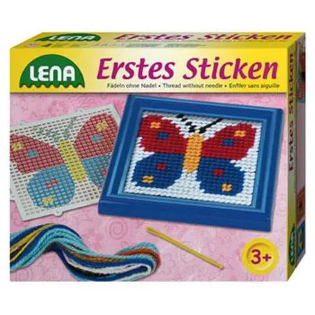 LENA® Erstes Sticken, Schmetterling, 15 x 15cm