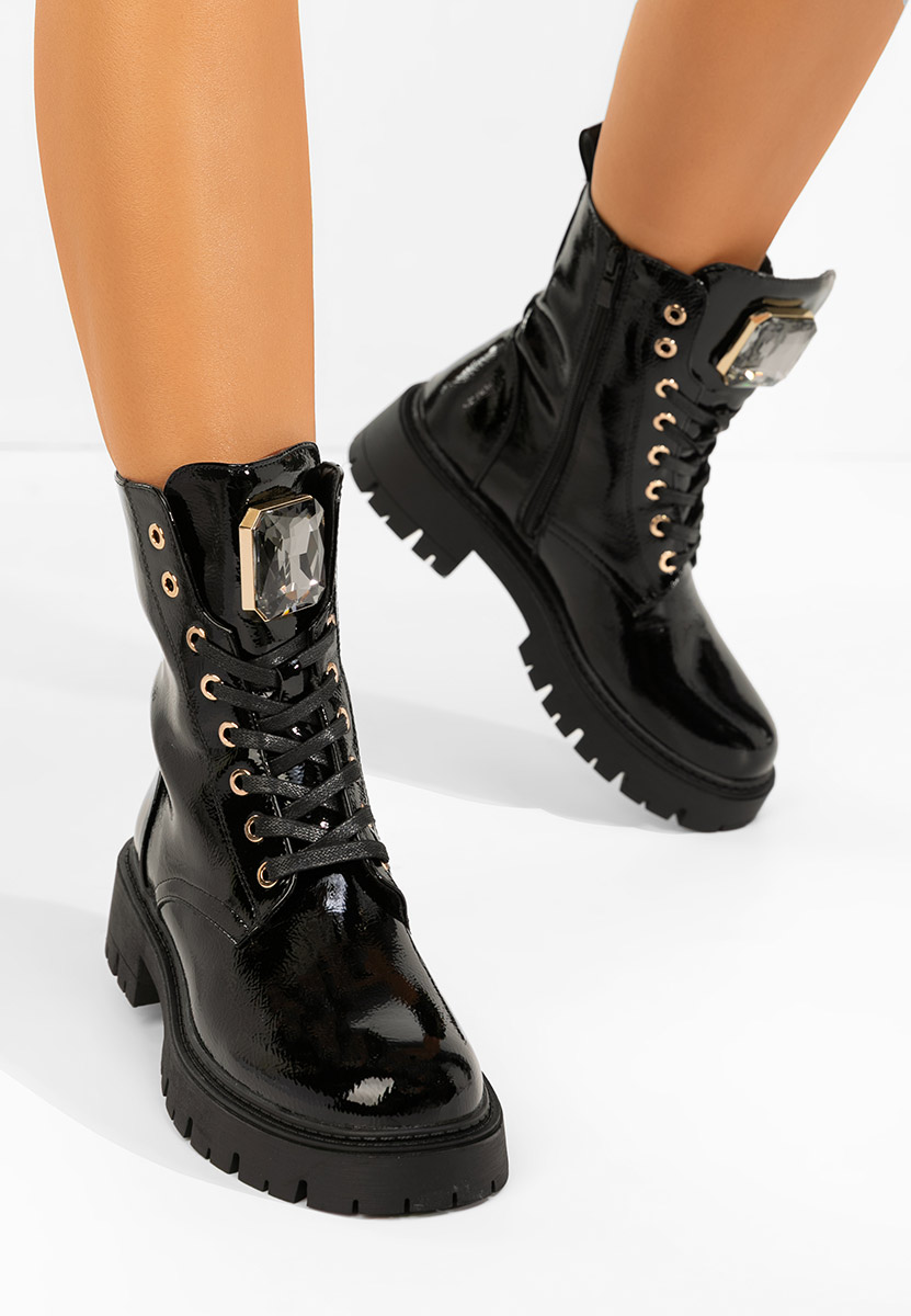 Bottines rangers femme noires Tatiania