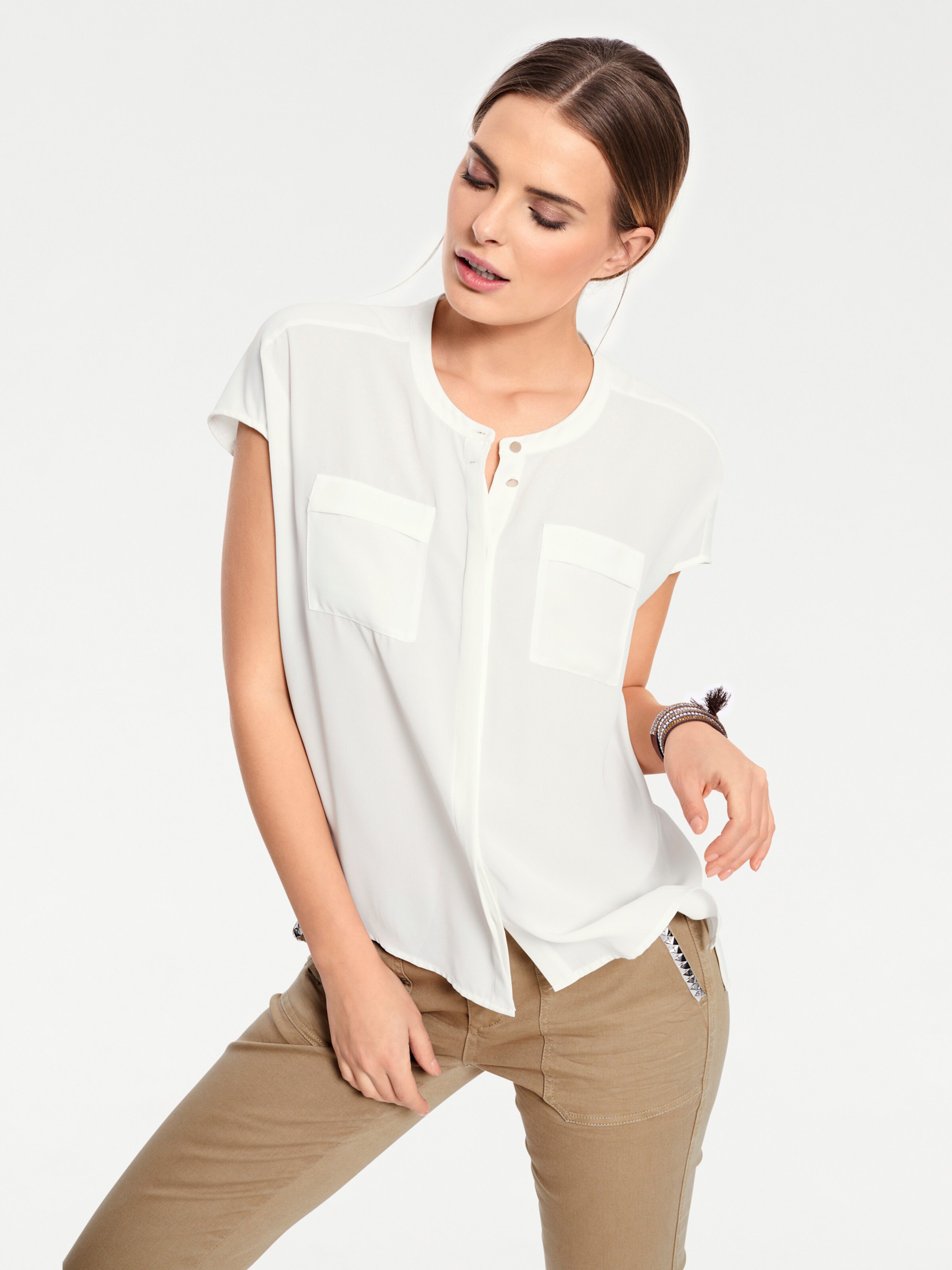 heine Oversized Bluse in ecru
