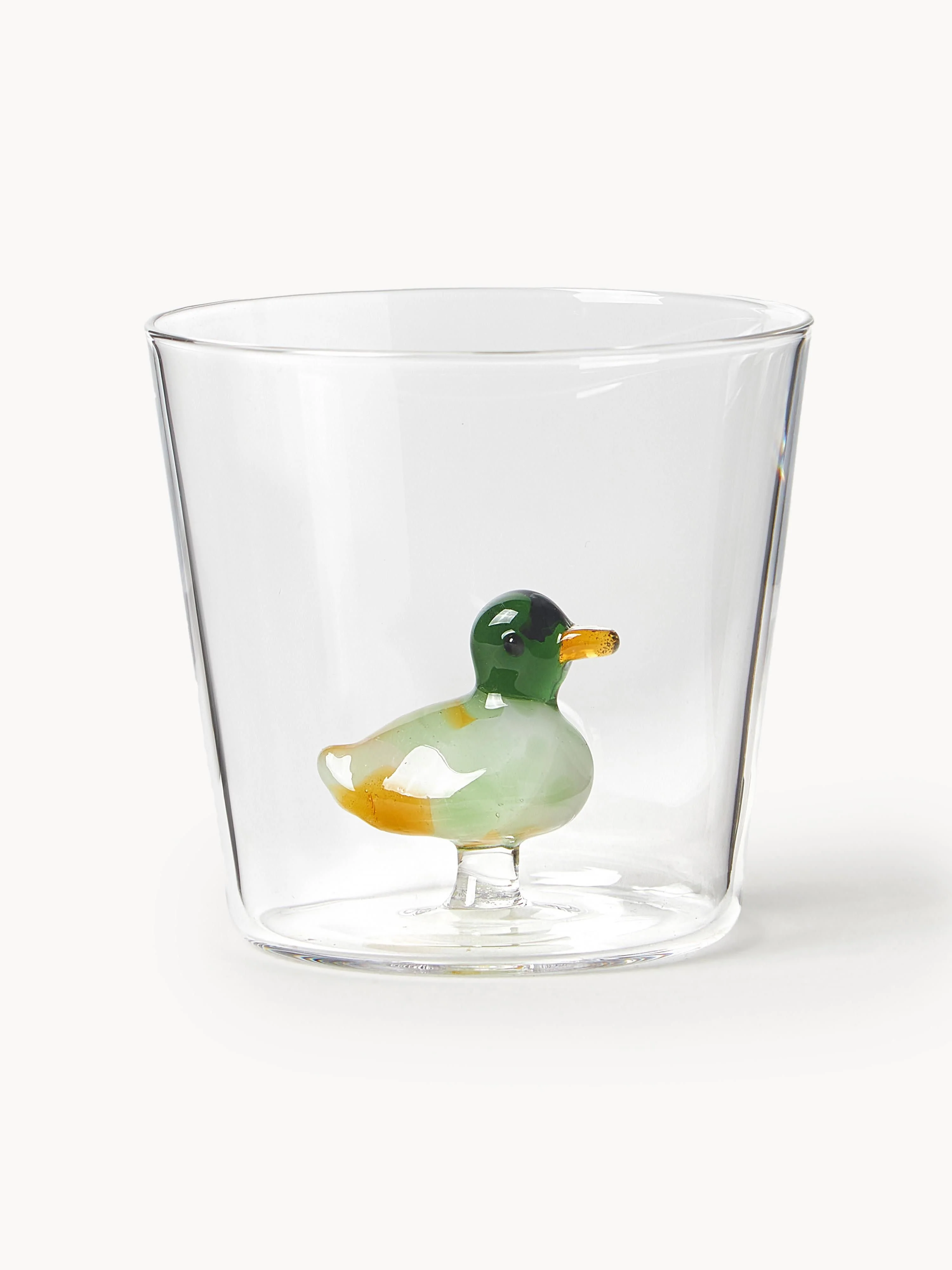 Handgemaakte waterglazen Animal Farm van borosilicaatglas, 6 stuks