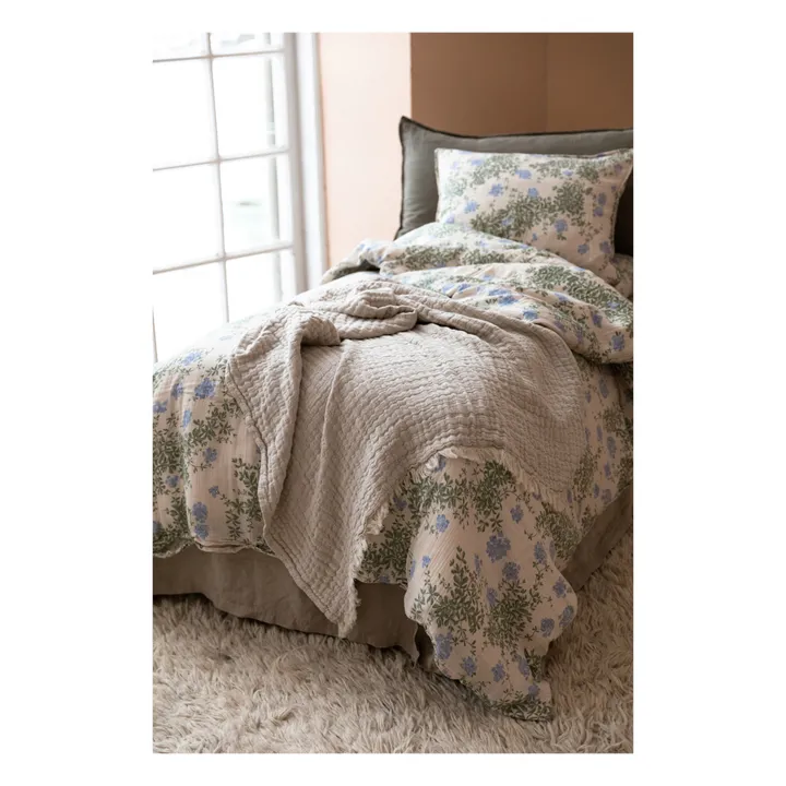 garbo&friends Parure de lit Plumbago en coton bio | Bleu