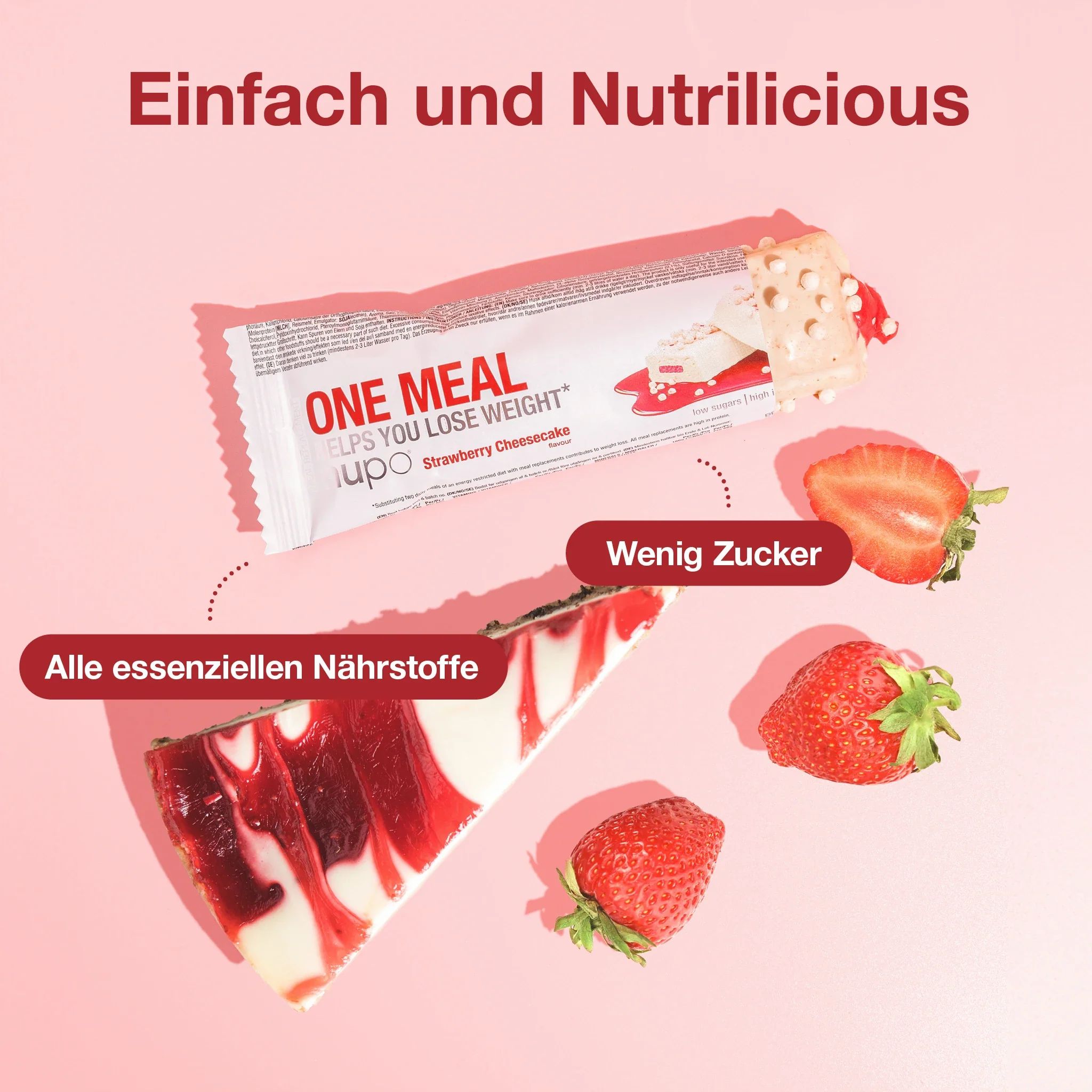 One Meal Riegel Strawberry Cheese Cake
