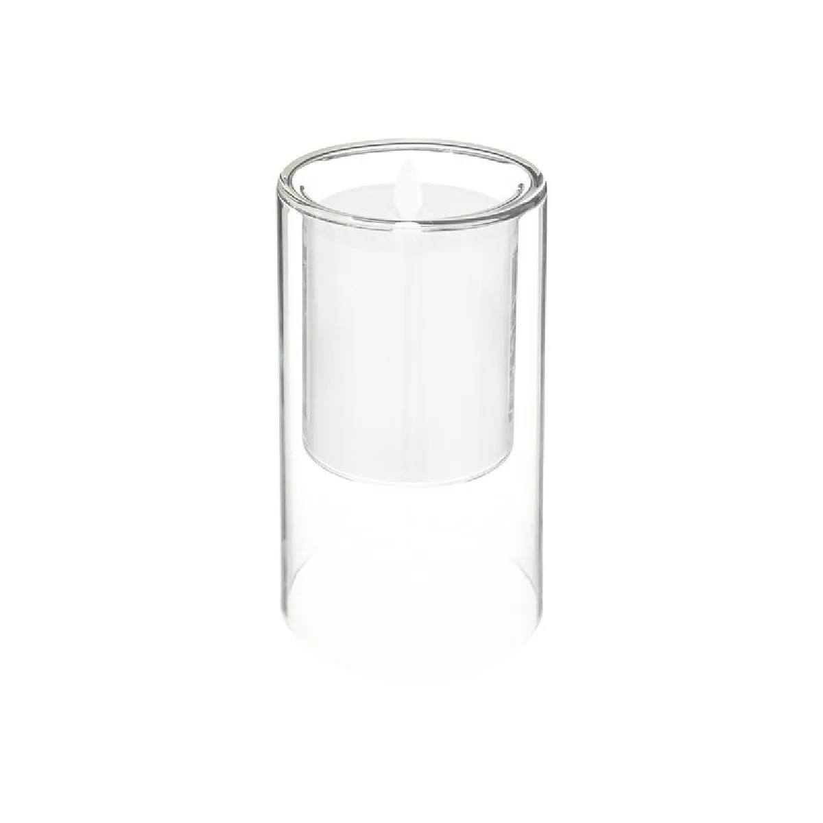 Atmosphera, Createur D'Interieur Atmosphera Coffret Bougies LED Double - Transparent