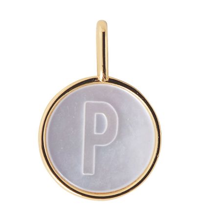 Design Letters Vedh?ng Til Halsk?de - P - Pearl Gold