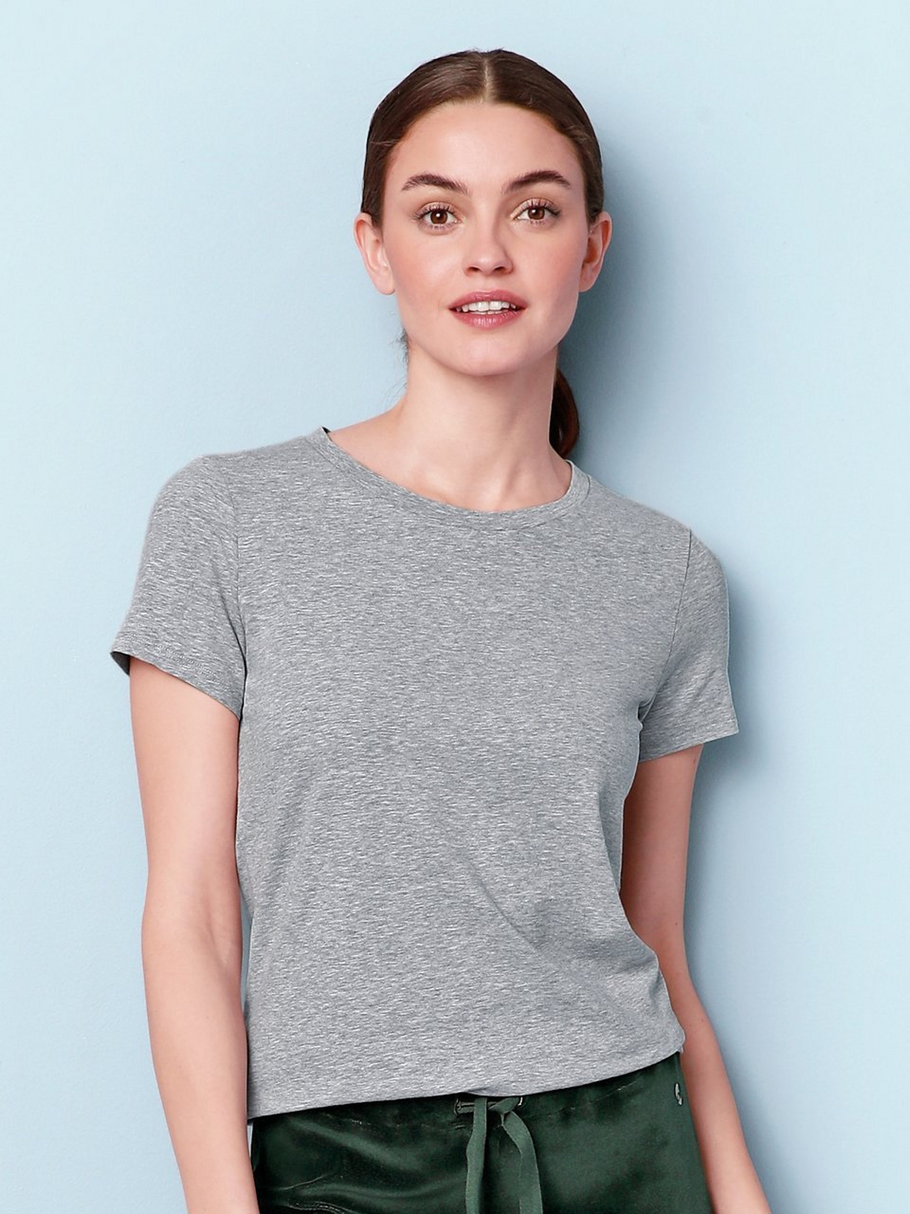 Rundhals-Shirt mit 1/2-Arm