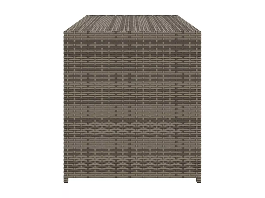 Boîte de rangement de jardin gris 283L résine tressée
