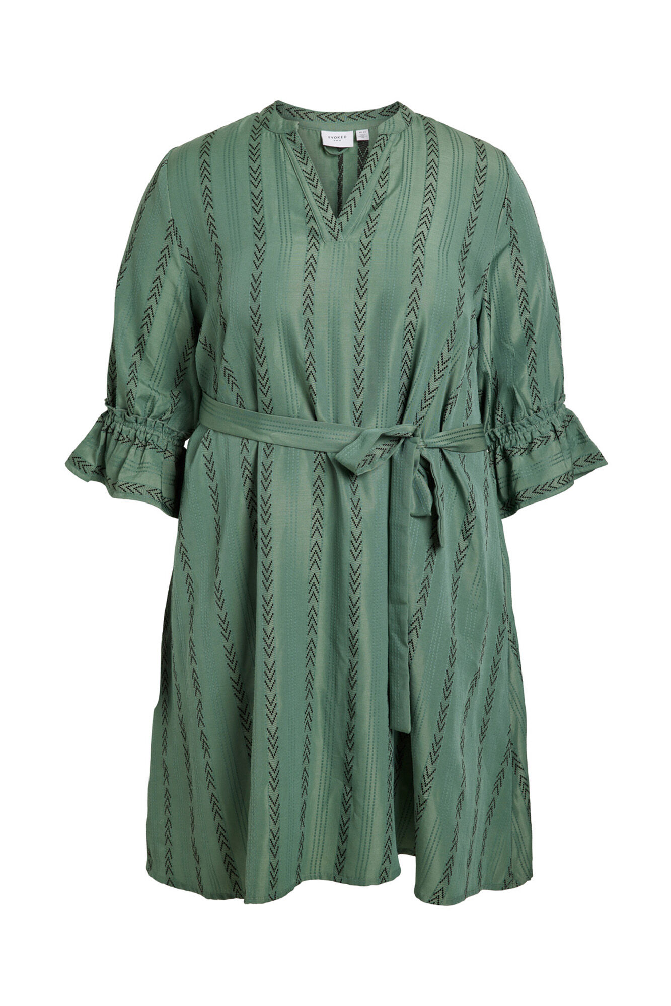 Vestido com babados - Verde