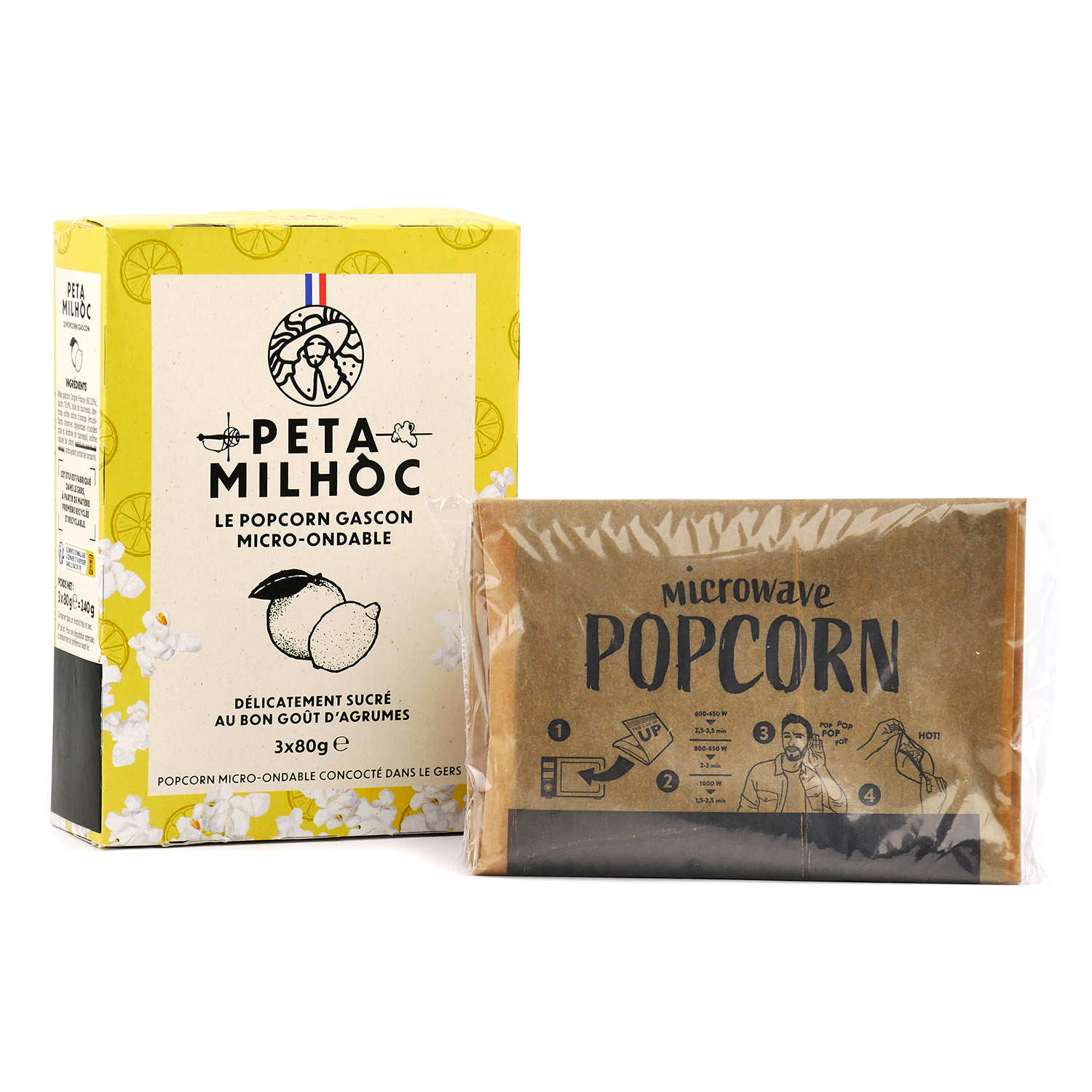 Popcorn micro-ondable - Sucré et aux agrumes